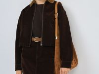 Жакет с бархатным напылением, Коричневый