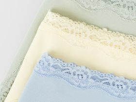 Классические трусы с кружевом, 3 шт., Желтый