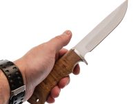 Нож туристический Осетр, сталь 65Х13, рукоять береста