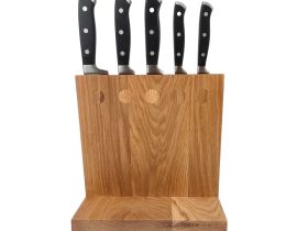 Подставка для ножей магнитная Woodinhome KS002LSON, дуб