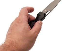 Складной нож Kizer Militaw, сталь S45VN, рукоять Titanium/Fatcarbon