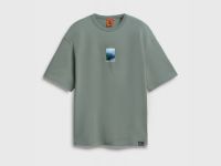 Футболка с природным термопринтом O'STIN х Экспедиция, Зеленый