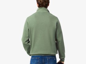 Мужская толстовка Lacoste на молнии с высоким воротом