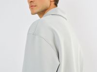 Джемпер с воротником-стойкой на молнии, Серый