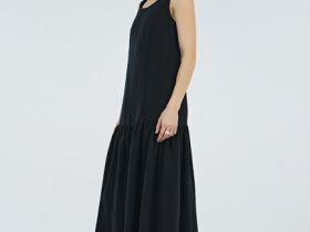 Платье А-силуэта из лиоцелла, Черный