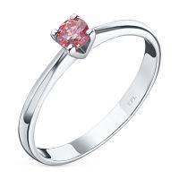 Классическое кольцо из белого золота э0912кц04091200_pink