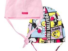 Шапка детская трикотажная для девочек, 2 шт в комплекте