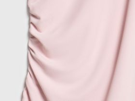 Трикотажное платье со сборками, Розовый