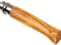 Складной нож Opinel №8, сталь 12С27, рукоять оливковое дерево