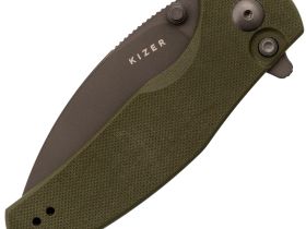Складной нож Kizer Mini Grouper, сталь D2, рукоять G10, зеленый
