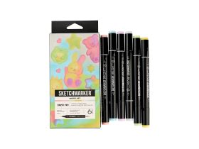 Набор маркеров Sketchmarker "Brush Pro Pastel Set" 6 цветов в картонной упаковке