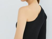 Джемпер с асимметричным вырезом, Черный