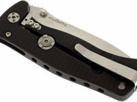 Нож складной LionSteel SR2A BS Mini, сталь Uddeholm Sleipner® Satin Finish, рукоять алюминий (Solid®), чёрный