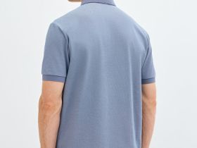 Поло из шелковистого пике, Синий