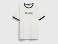 Футболка с текстовым принтом, Белый