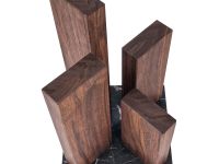 Подставка для ножей магнитная Woodinhome Stonehenge KS051SWN-ST, орех/мрамор