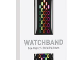 Ремешок Hoco WA19 Flexible для Apple Watch 38/40/41mm силикон (черный/разноцветные пятна)