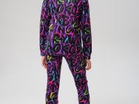 Термокомплект трикот. для девочек: фуфайка (футболка) с длин. рук, брюки для эпизод. использования