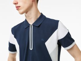 Мужское поло Lacoste стандартного кроя на молнии