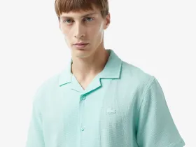 Мужская хлопковая рубашка Lacoste свободного кроя