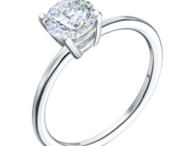 Помолвочное кольцо из белого золота с бриллиантом э0901кц08210868