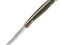 Туристический нож Kizer Evenki 1, сталь AEB-L, рукоять Orange/Green G10