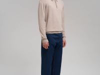 Джемпер-поло полуприлегающего кроя с шерстью