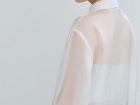 Блузка из органзы, Белый