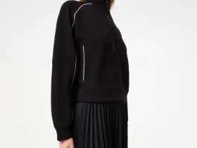 Женское плиссированное платье-толстовка Lacoste на молнии