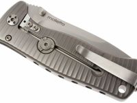 Нож складной LionSteel SR2 G (GREY) Mini, сталь Uddeholm Sleipner® Satin, рукоять титан по технологии Solid®, серый