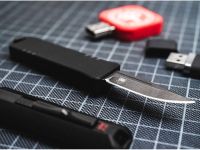 Автоматический нож Boker USB OTF 2.0, сталь D2, рукоять алюминий, черный
