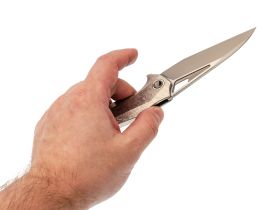 Складной нож TUOTOWN Magpie, сталь M390, рукоять Crystal Titanium