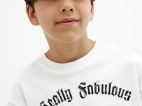 Лонгслив с принтом для мальчиков, Бежевый