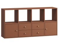 Стеллаж Кейн 2-149x75 Терракотовый