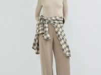 Прямые трикотажные брюки, Коричневый