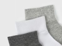 Короткие носки с поддержкой стопы, 3 пары, Серый