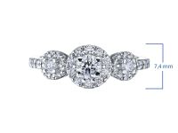 Кольцо из белого золота с бриллиантами э0901кц04201515