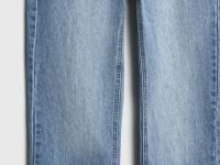 Прямые джинсы с высокой посадкой, Голубой