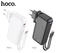 Внешний аккумулятор Hoco J126 2 в 1 10000mAh 22.5W Adapter (US/EU)/USB/Type-C/кабель Lightning + Type-C (черный)