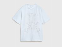 Футболка с кружевом и вышивкой, Белый