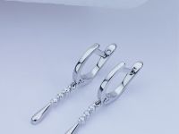 Серьги из белого золота с бриллиантами э4701сг03185100