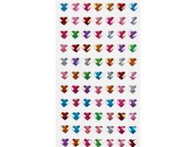 Наклейки акриловые MESHU "Small hearts", 25*10 см, стразы, 91 наклейка, инд. уп., европодвес