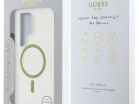 Чехол Guess Glitter Circle MagSafe для Galaxy S25 Ultra прозрачный