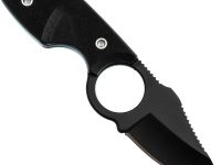 Шейный нож Kizlyar Supreme Amigo X, сталь D2, рукоять G10, черный