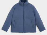 Оверсайз пуховик с воротником-стойкой