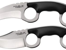 Нож с фиксированным клинком Cold Steel Double Agent I, сталь AUS-8A, рукоять Griv Ex™, черный