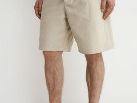 Шорты из хлопка, Бежевый
