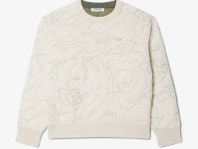 Женская двусторонняя толстовка Lacoste с вышивкой