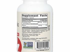 Jarrow Formulas, пантотеновая кислота (витамин B5), 500 мг, 100 вегетарианских капсул