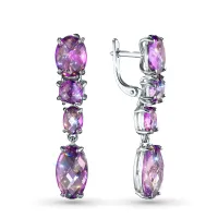 Серьги из серебра с аметистами э0607сг05260350